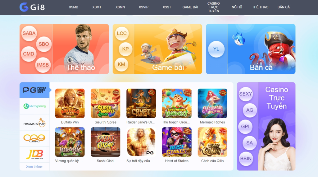 Bạn có thể trải nghiệm các tựa game từ truyền thống đến hiện đại tại Gi8.